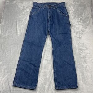 Smith's Carpenter Jeans Mens 36x34 Blue Denim Workwear Straight Streetwear Cargo